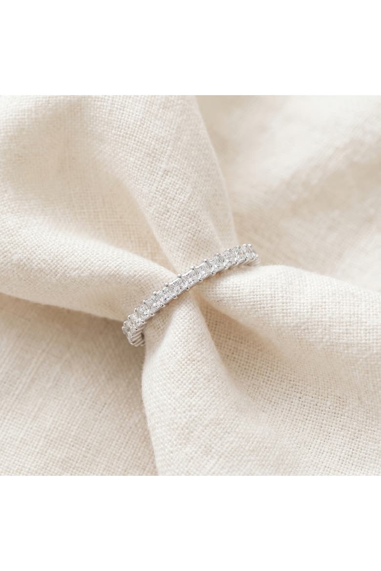 1Ct Princess Cut Diamond Eternity Stackable Wedding Ring 14k Gold Lab Grown, Alternate, color, 14k White Gold