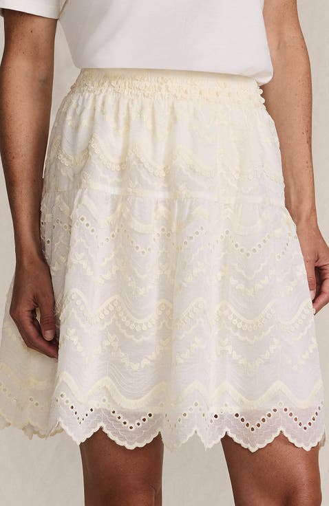 Smocked Waist Mini Skirt