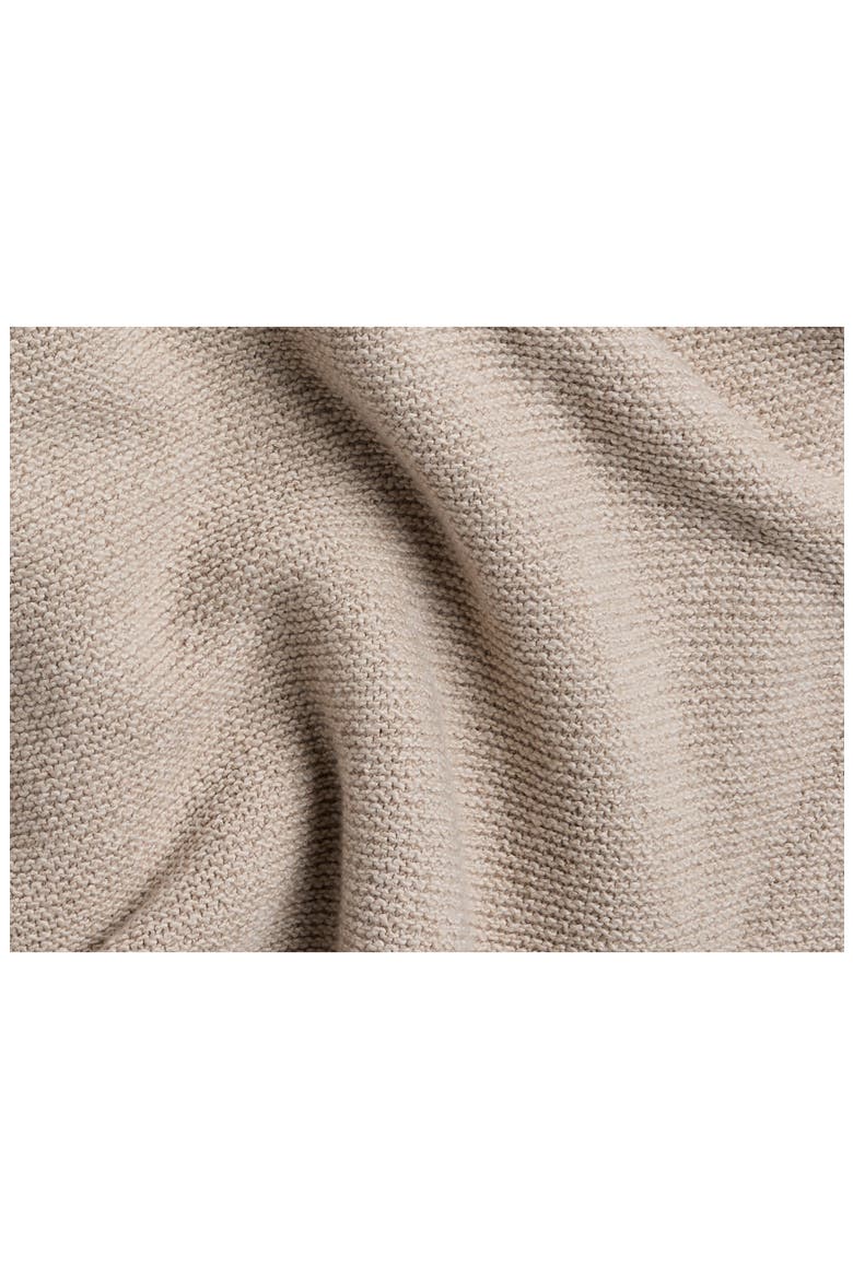 Soft Spun Cotton Blend Knit Throw Blanket, Alternate, color, NATURAL