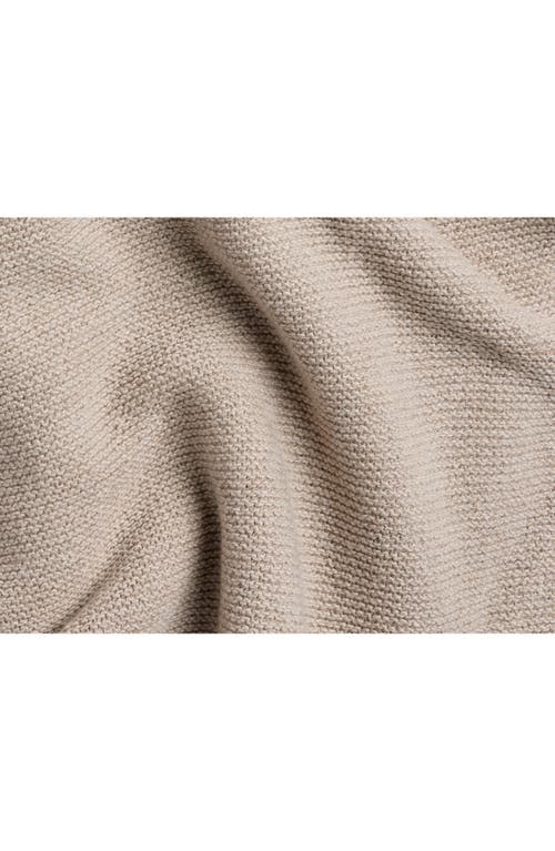 Parachute Soft Spun Cotton Blend Knit Throw Blanket In Brown
