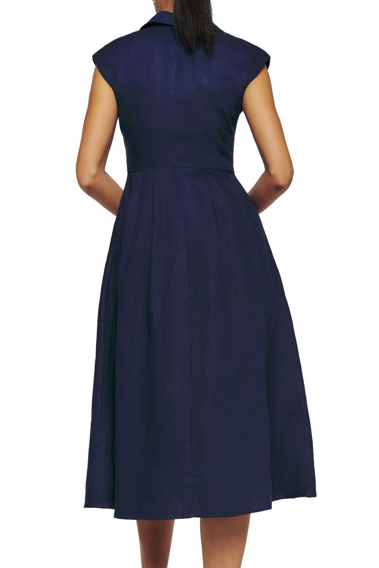 Zienna Linen A-Line Dress, Alternate, color, DANUBE