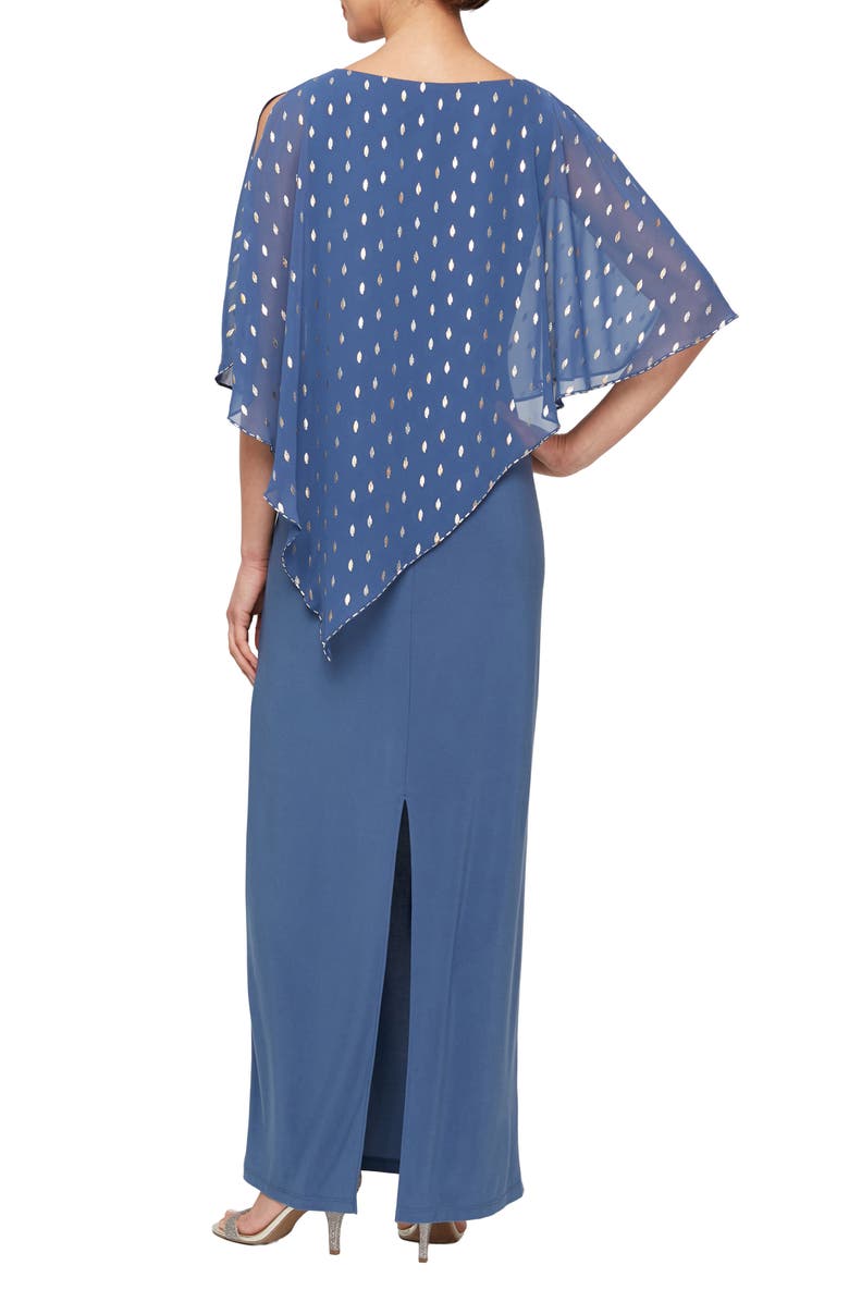 SL FASHIONS Foil Popover Gown, Alternate, color,