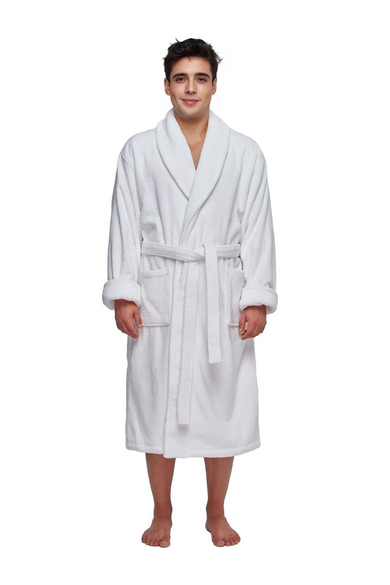 Men's Luxury Turkish Cotton Heavy Robe, Main, color, White