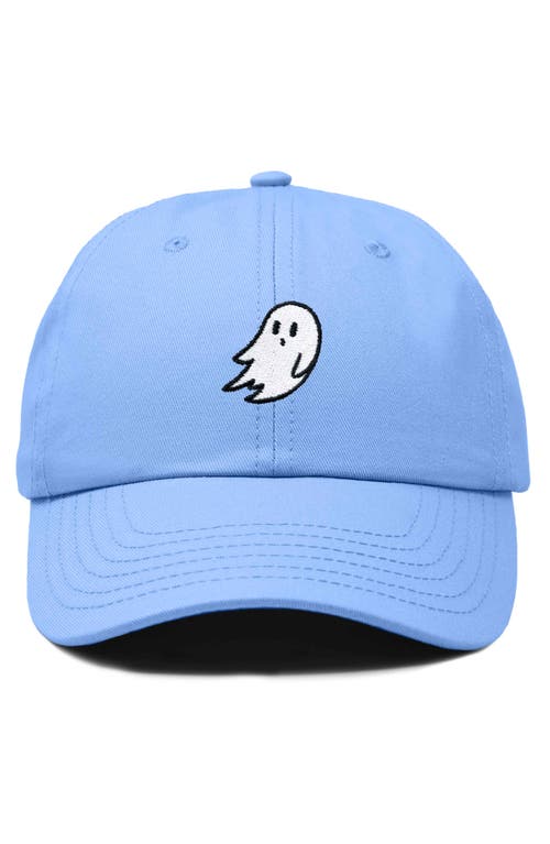 Dalix Ghost Embroidered Low Crown Cap In Light Blue