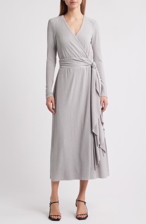 Reiss Madeline Maxi Wrap Dress In Gray