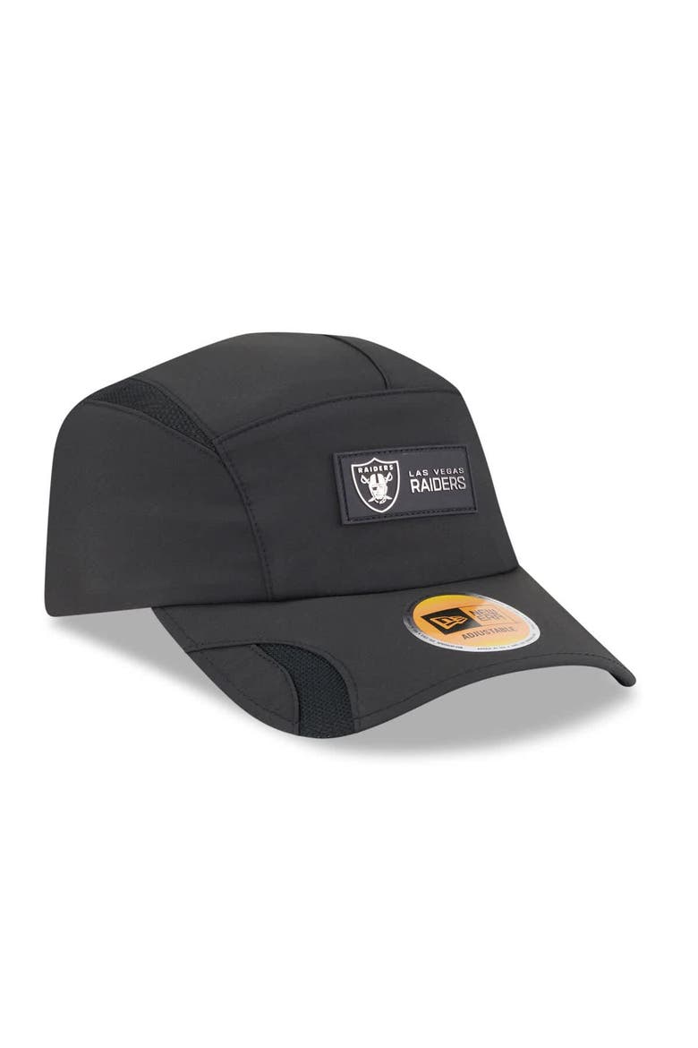 Men's New Era Black Las Vegas Raiders 2025 Sideline  Runner Adjustable Hat, Alternate, color, Black