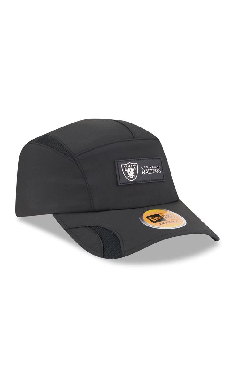 New Era Men's New Era Black Las Vegas Raiders 2025 Sideline Runner Adjustable Hat, Alternate, color, Black