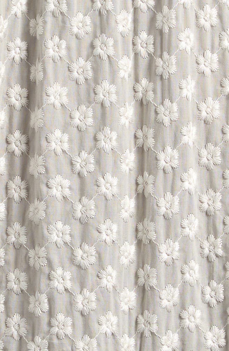 Rylee + Cru Kinsley Floral Embroidered Cotton Gauze Romper, Alternate, color, Seafoam