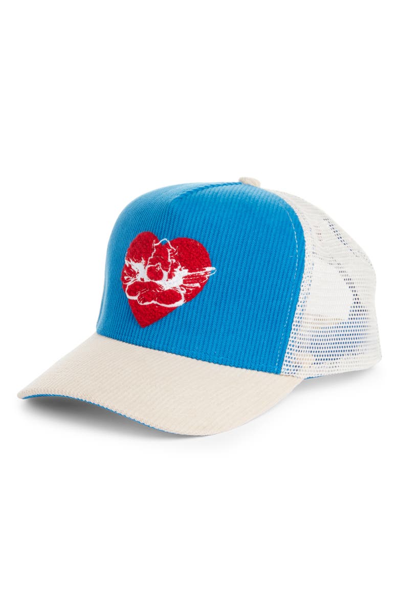 BOYS LIE Yours Truly Corduroy Trucker Hat, Main, color,