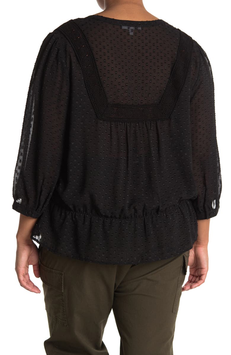 DR2 by Daniel Rainn Antoinette Swiss Dot Lace Top, Alternate, color,