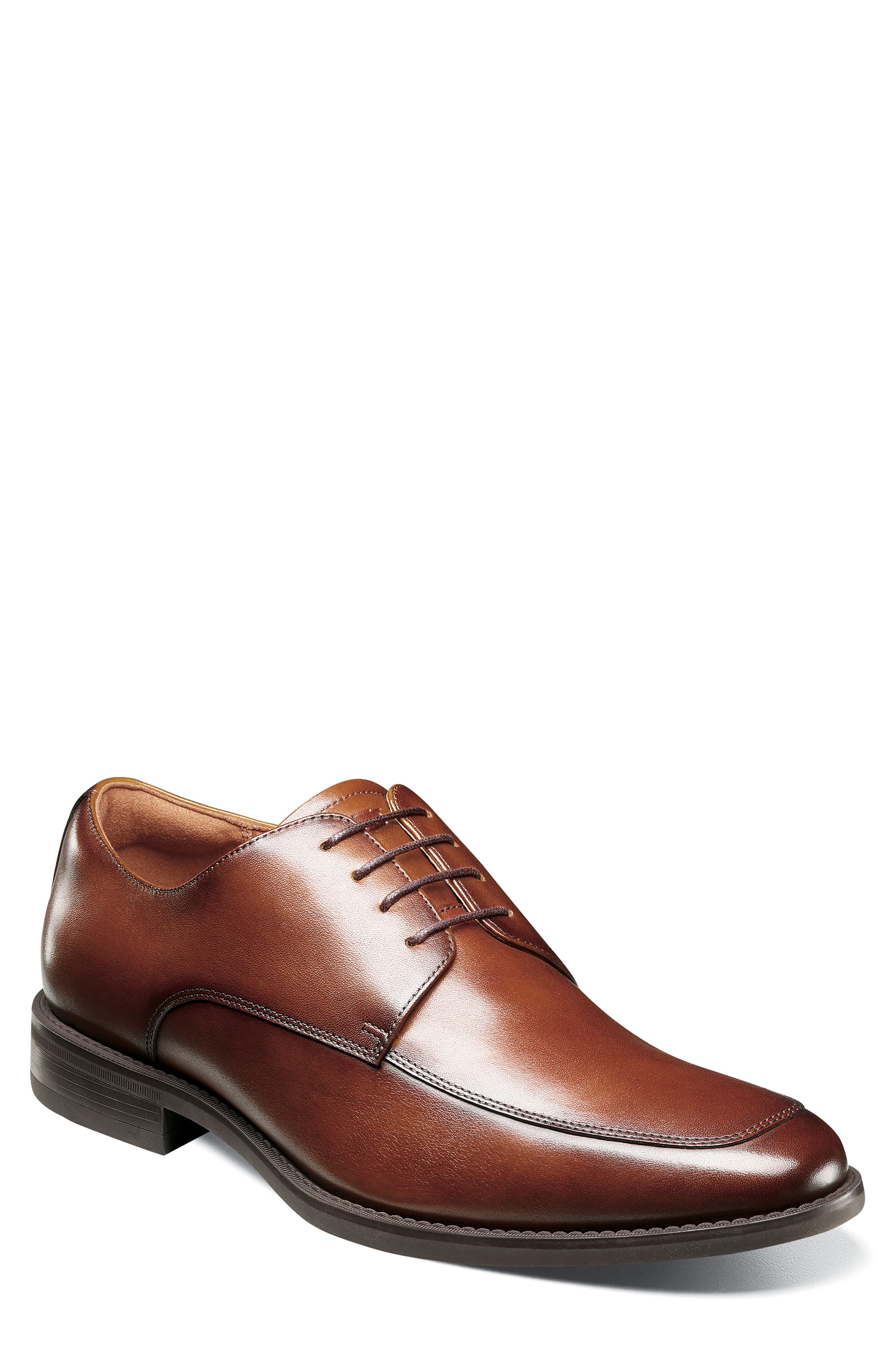 Santucci Moc Toe Derby, Main, color, COGNAC