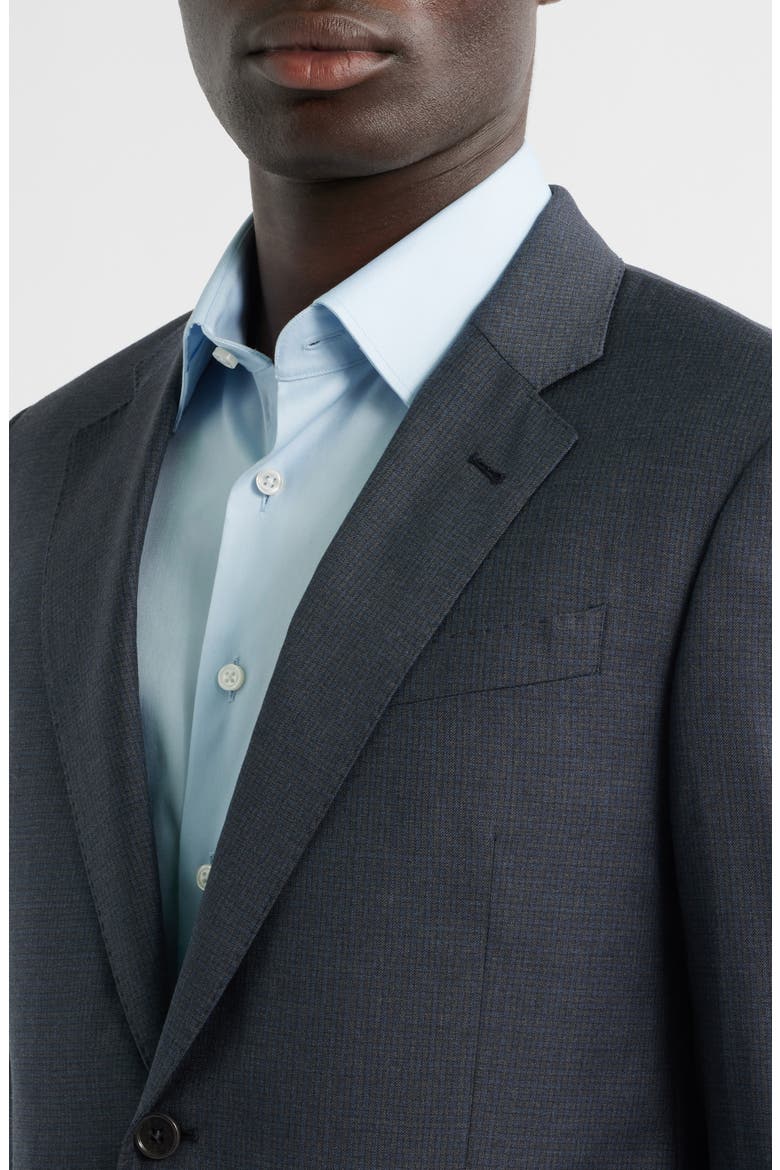 G-Line Grey Microcheck Wool Suit, Alternate, color, CHARCOAL