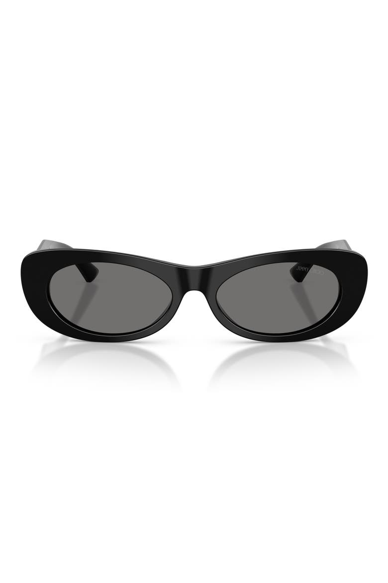 Danny 54mm Polarized Oval Sunglasses, Main, color, BLACK / POLAR GRAY