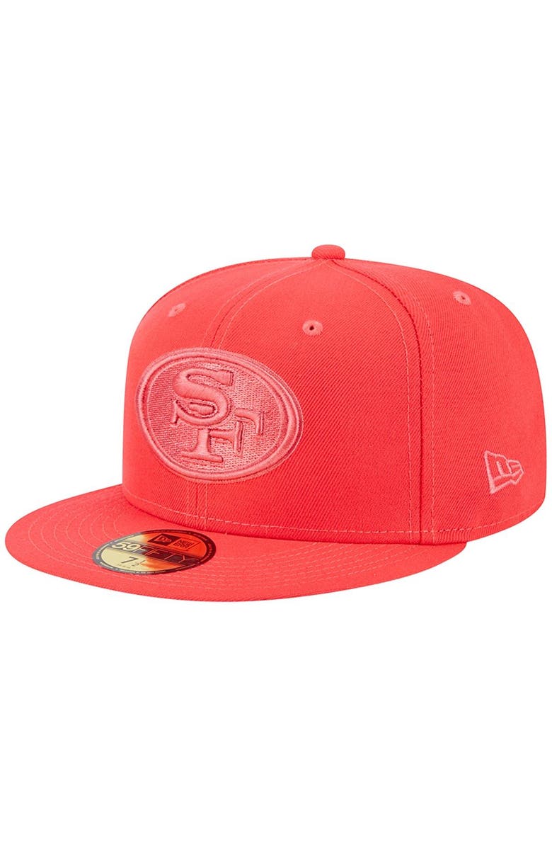 New Era Men's New Era Scarlet San Francisco 49ers Color Pack Brights 59FIFTY Fitted Hat, Main, color, Scarlet