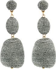 Panacea Metallic Thread Drop Earrings