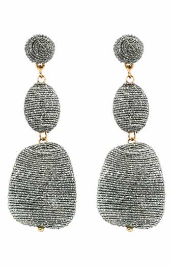 Metallic Thread Drop Earrings