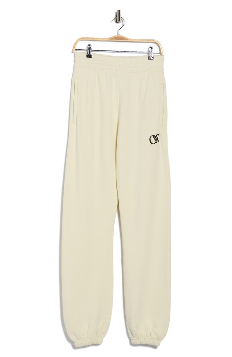 Off-White Flock Ow Cuff Sweatpants, Alternate, color,