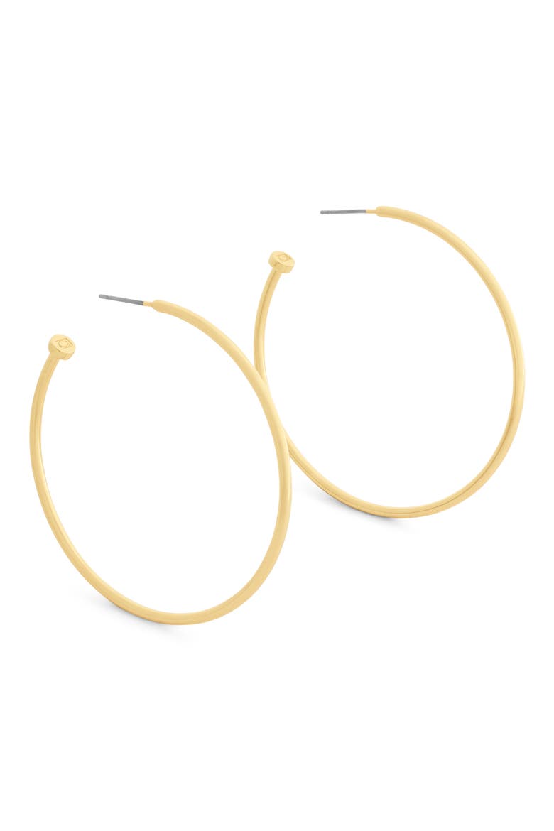 Large Core Hoop Earrings, Alternate, color, GOLD