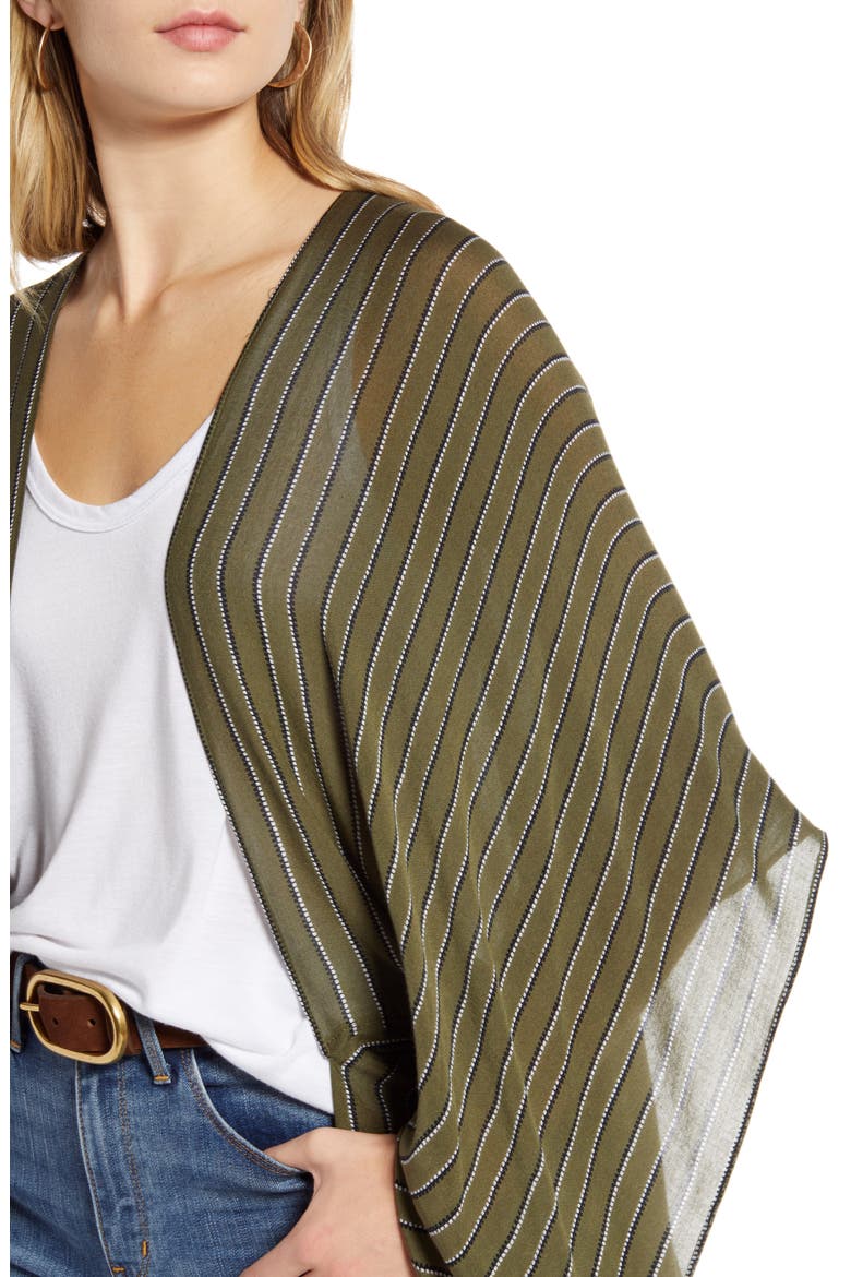 Kite Sleeve Wrap, Alternate, color, OLIVE BURNT PIN STRIPE