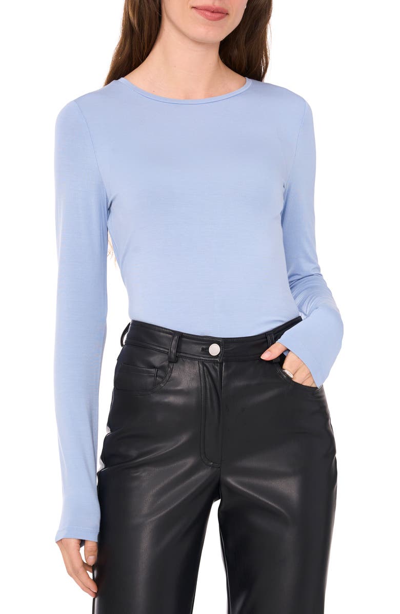 Halogen<sup>®</sup> Crewneck Long Sleeve T-Shirt, Main, color, Clear Sky