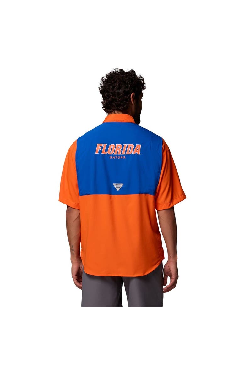 Men's Columbia Orange Florida Gators Tamiami Colorblock Omni-Shade Button-Down Shirt, Alternate, color, Orange