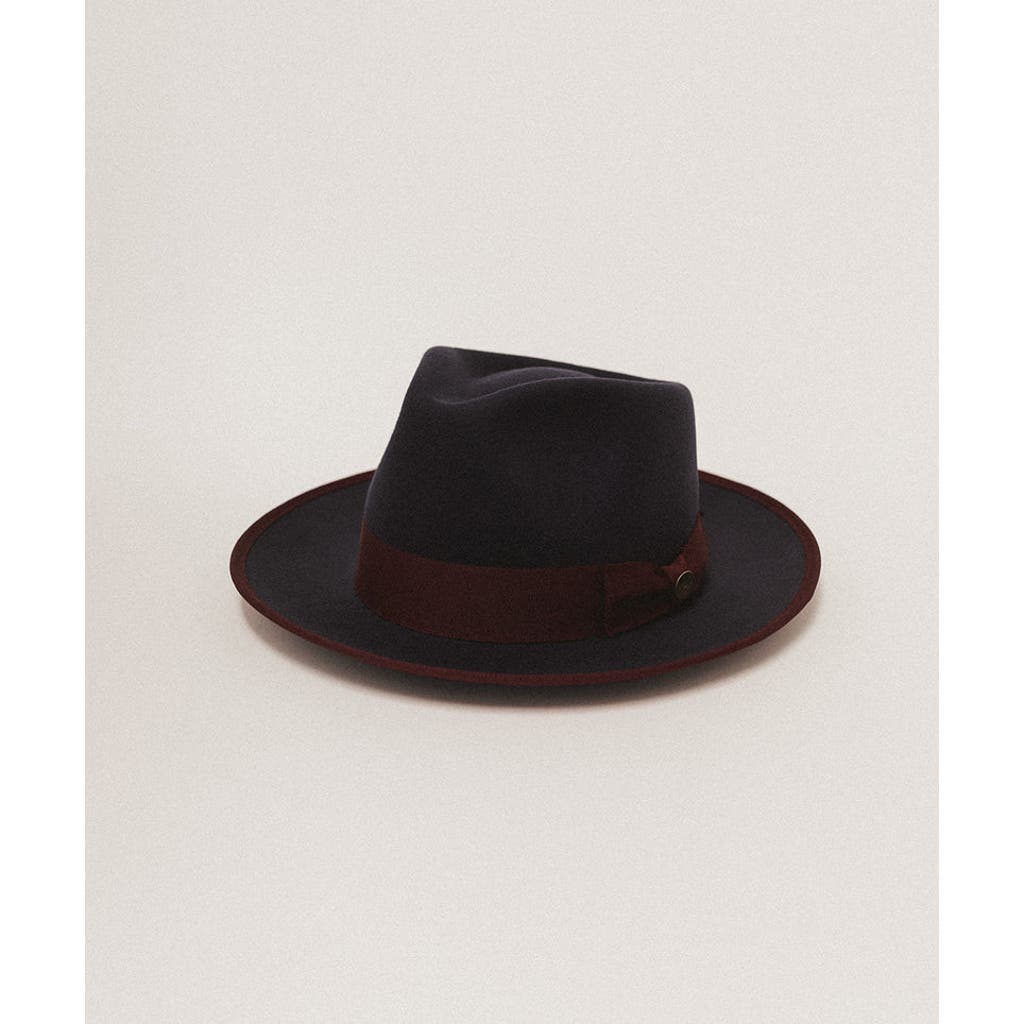 Two Roads Hat Co. Waterloo Fedora In Navy Blue