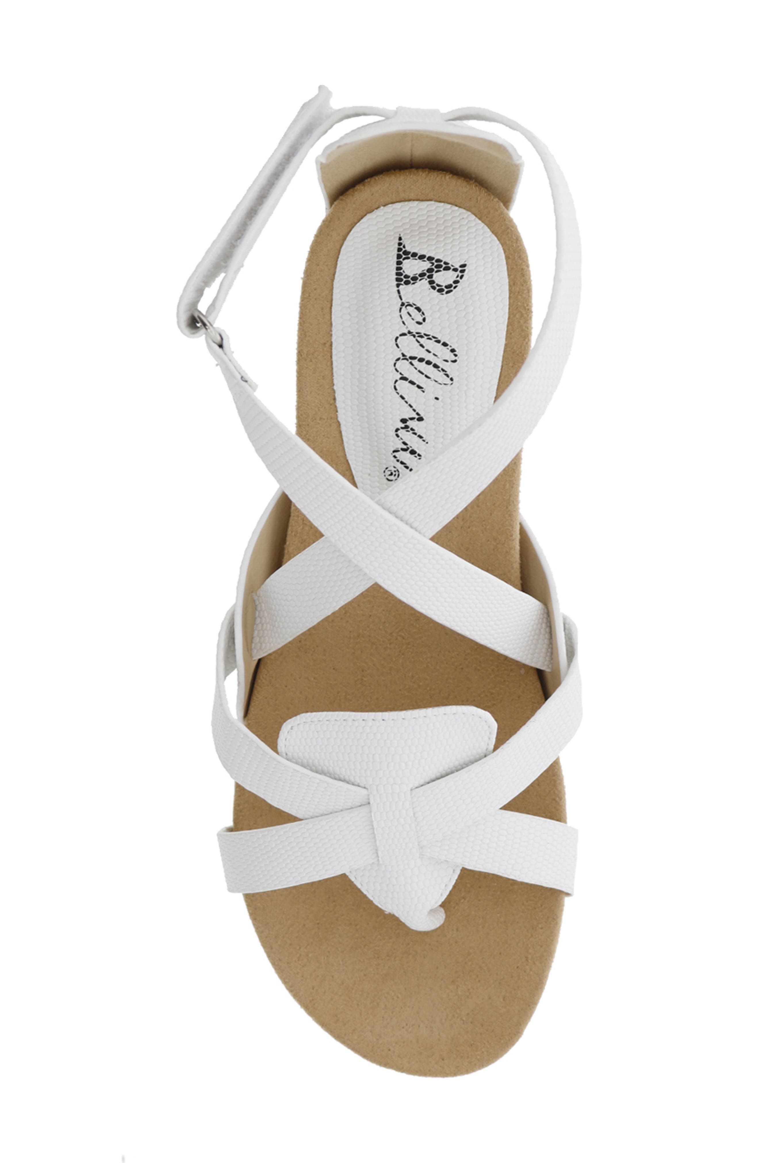 Nobu Strappy Flat Sandal, Alternate, color, WHITE