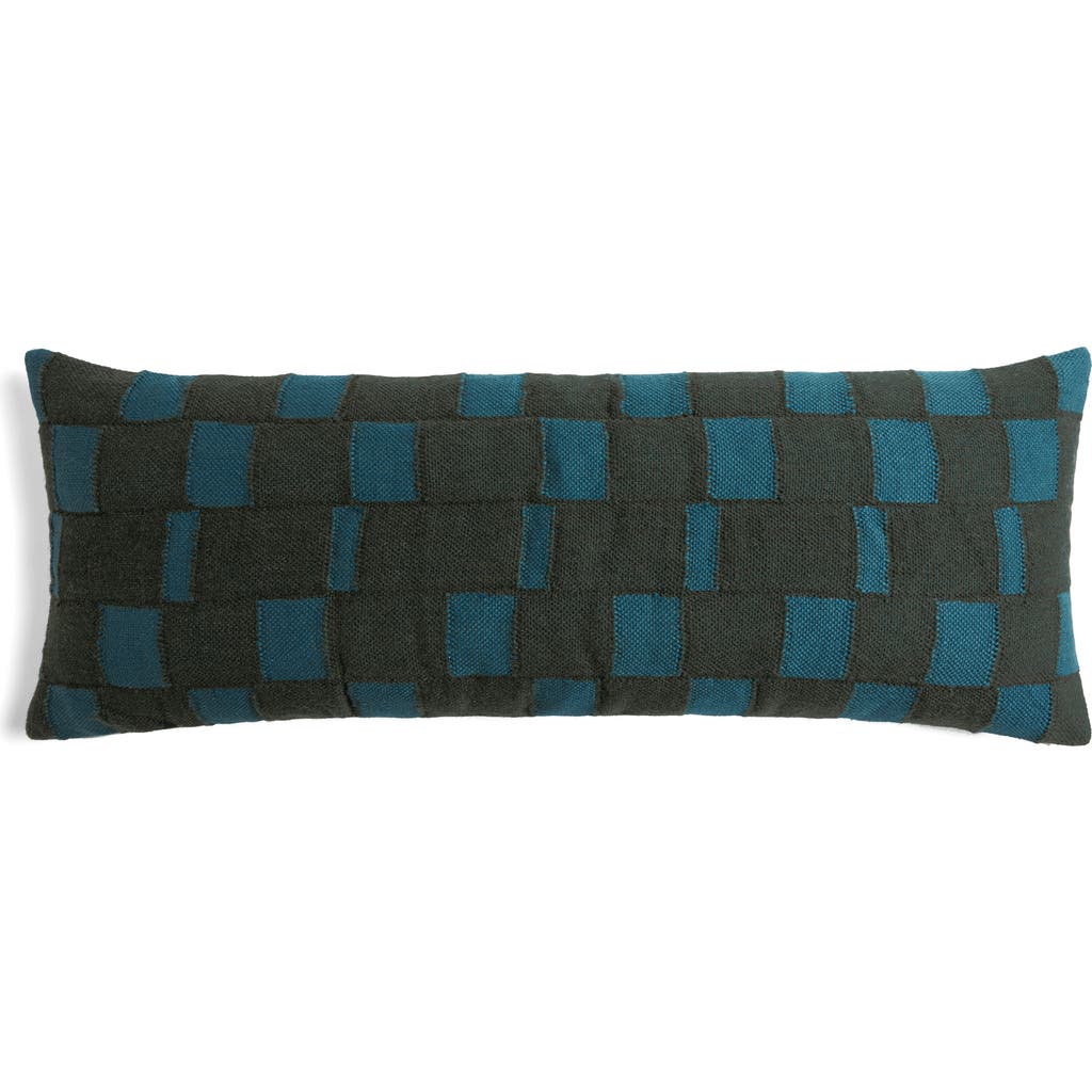 Parachute Modern Check Wool Blend Lumbar Pillow Cover In Blue