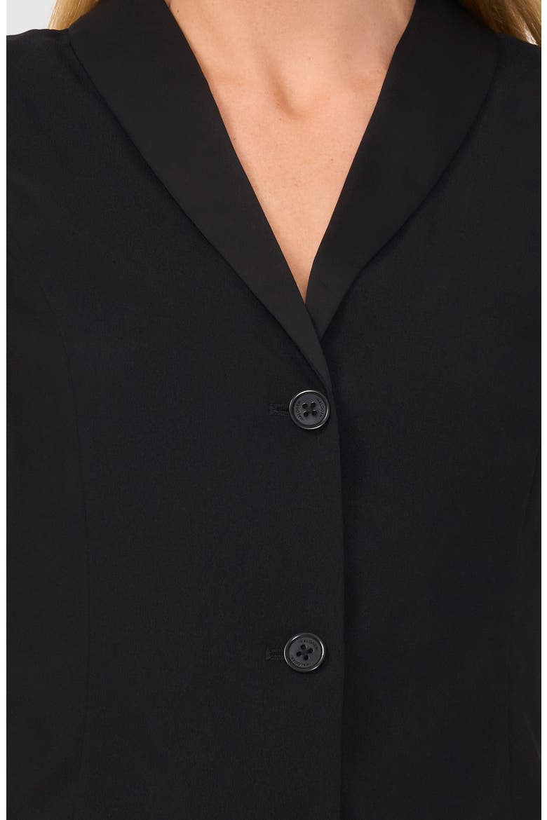 Shawl Collar Crepe Vest, Alternate, color, RICH BLACK