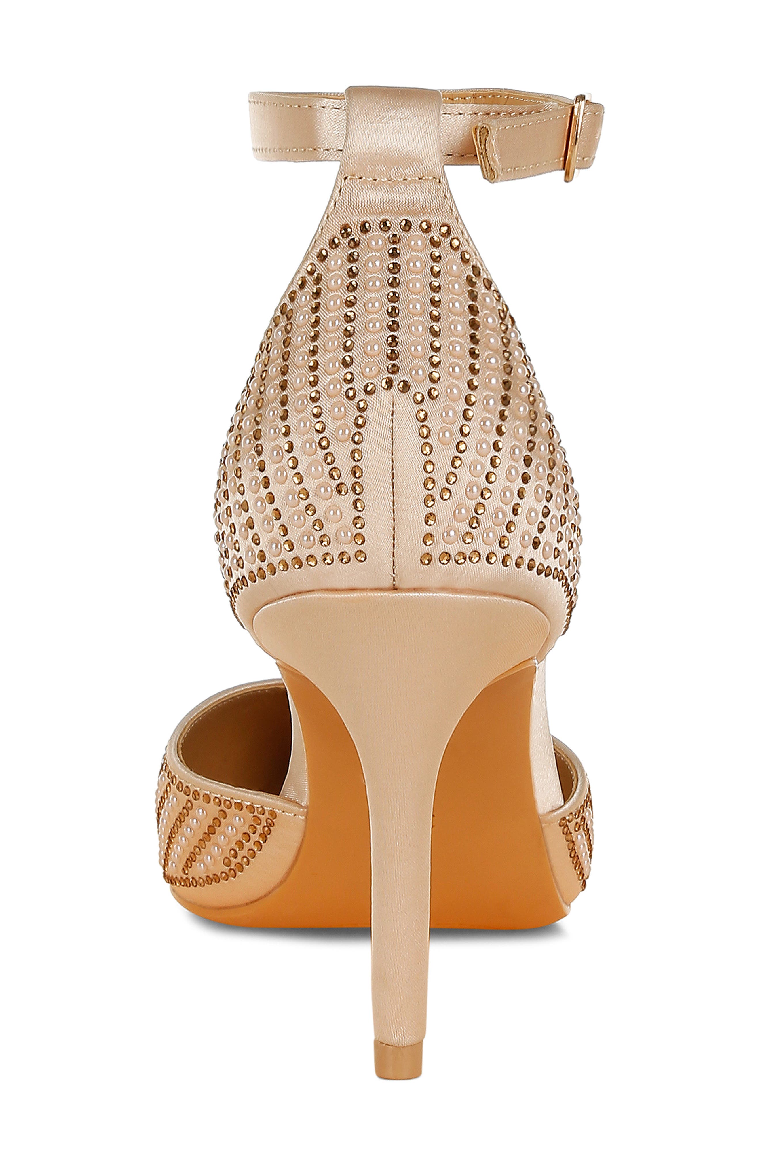 LONDON RAG Wanda Ankle Strap Pump, Alternate, color, Gold