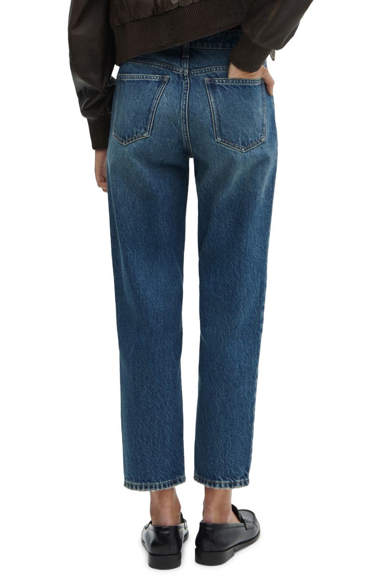 MANGO High Waist Ankle Mom Jeans, Alternate, color, 
