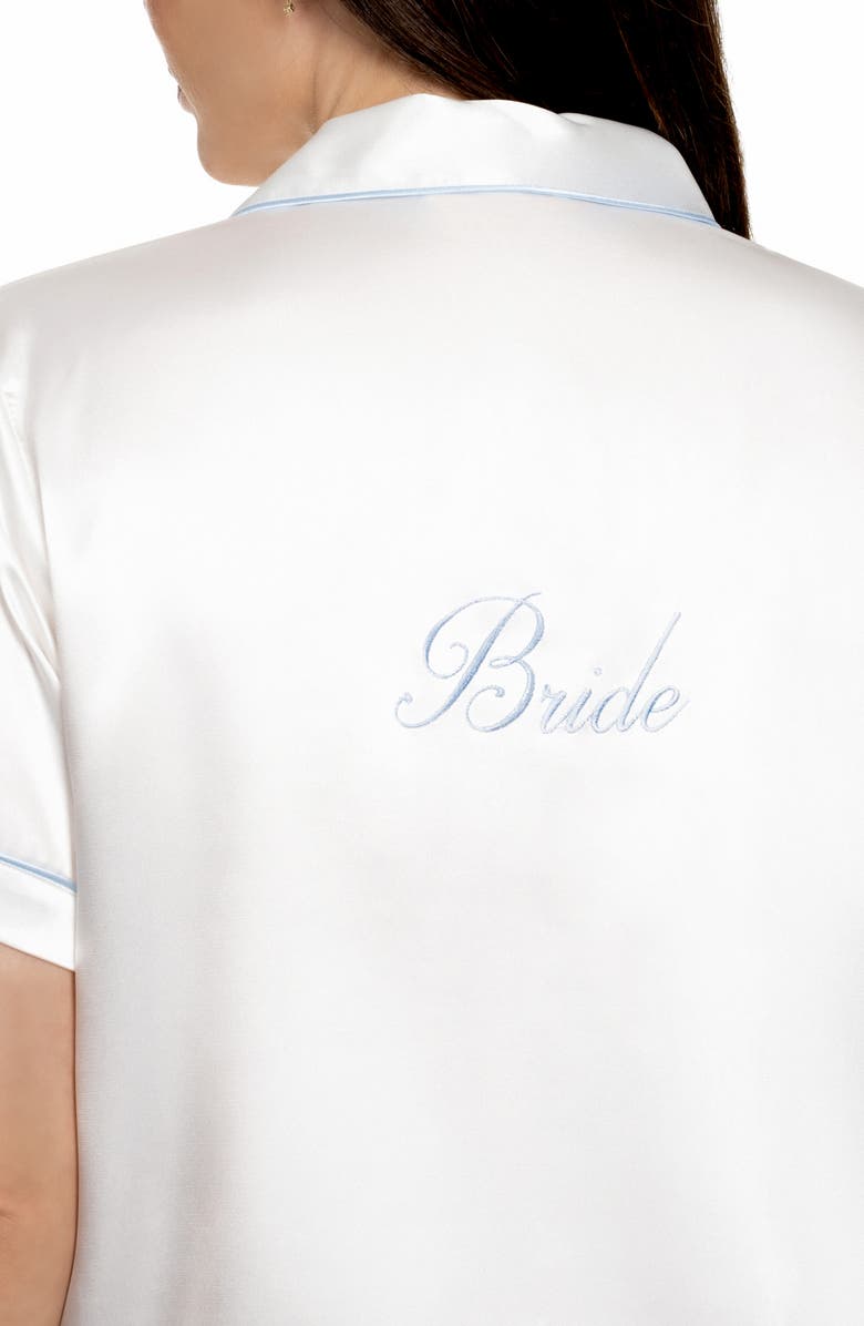 In Bloom by Jonquil Bride Satin Short Pajamas, Alternate, color, Ivory