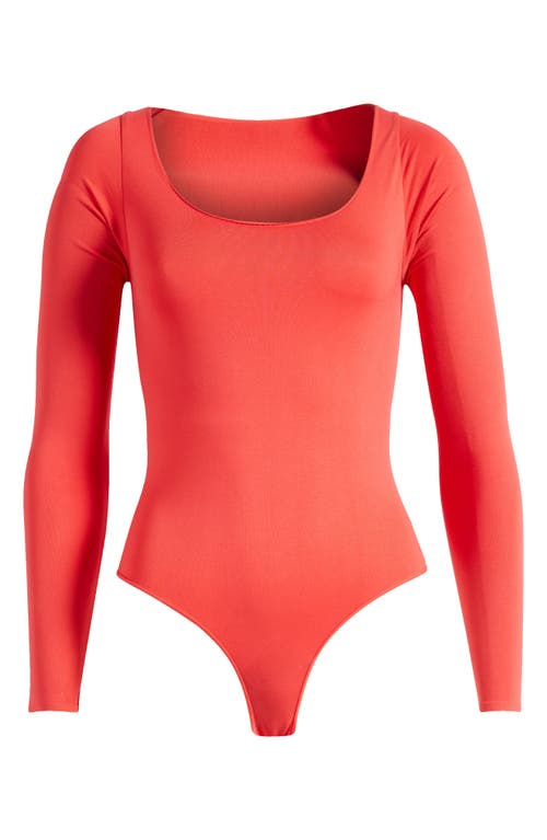 SKIMS SKIMS ESSENTIAL BODYSUITS LONG SLEEVE SCOOP NECK BODYSUIT