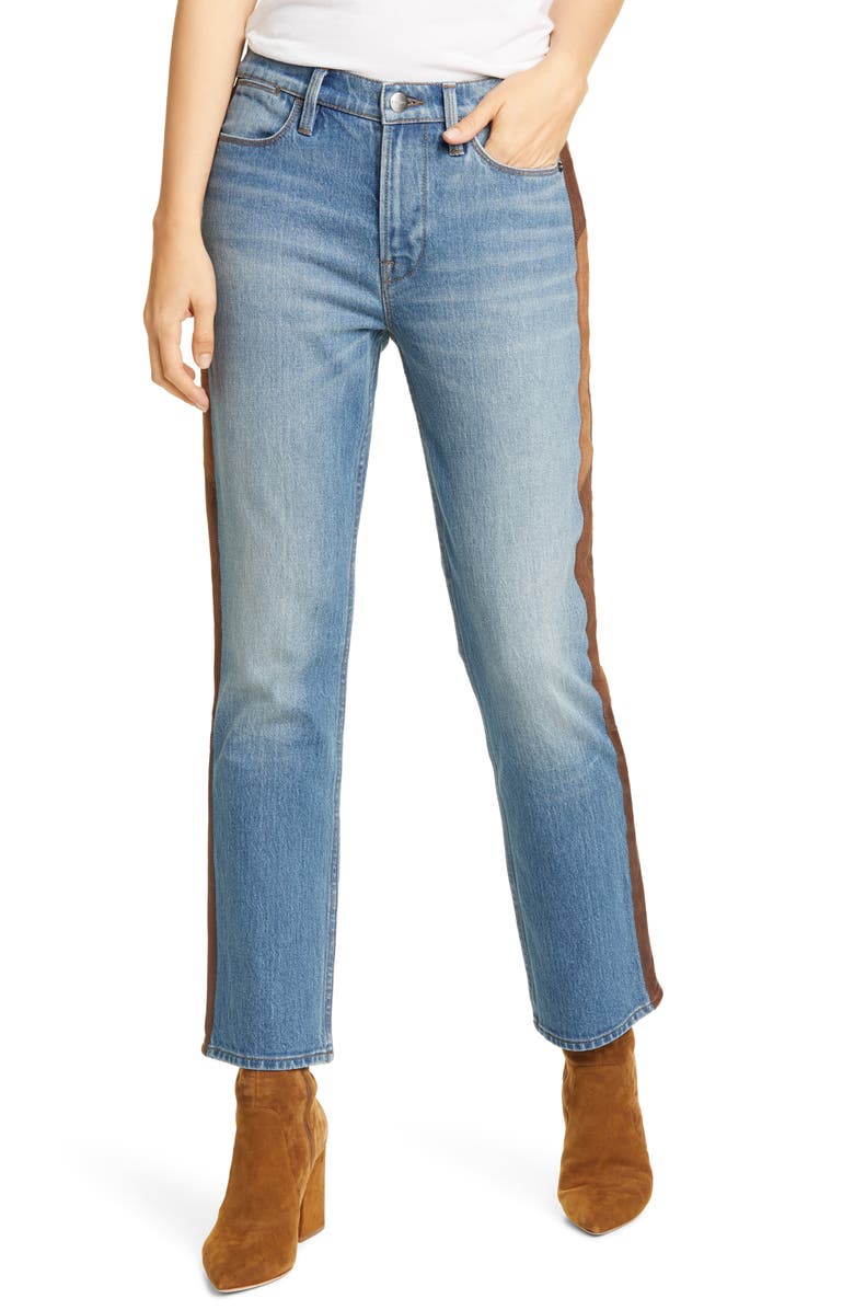 FRAME Le High Straight Side Panel Jeans, Main, color, 