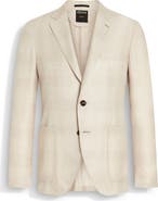 ZEGNA Shadow Plaid Cashmere & Silk Sport Coat