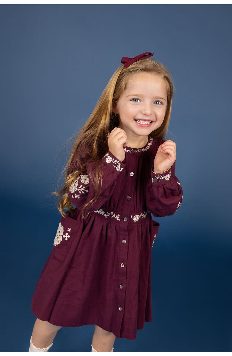 Ely's & Co. Looms Floral Embroidered Collection - Romper, Alternate, color, Olive