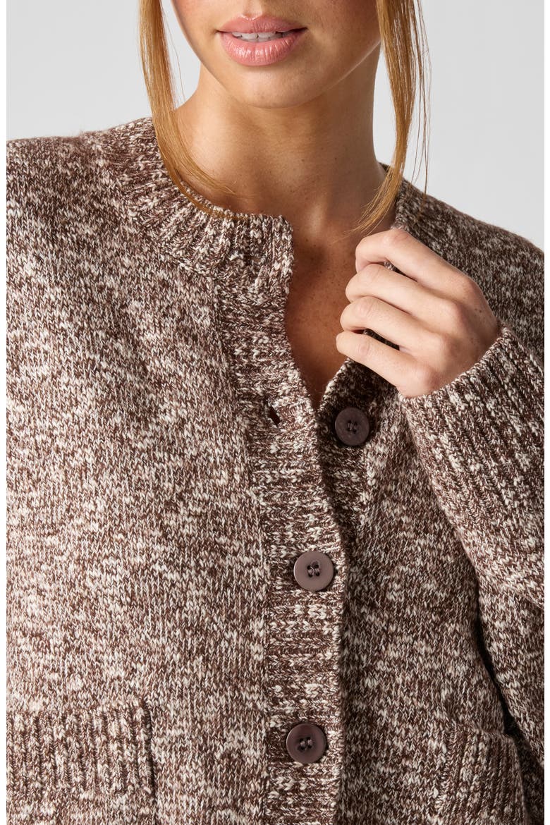 Feeling Toasty Cardigan, Alternate, color, BROWN HEATHER