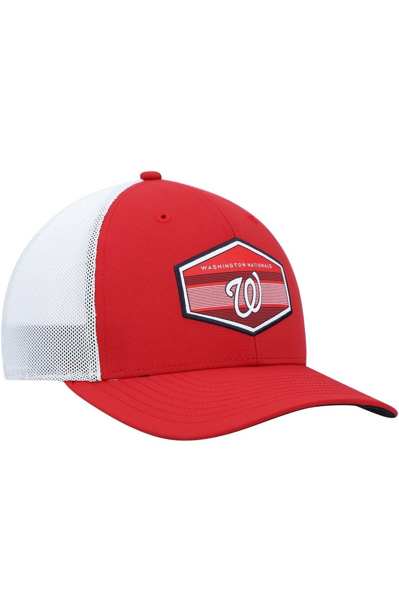 '47 Men's '47 Red/White Washington Nationals Burgess Trucker Snapback Hat, Alternate, color, Red