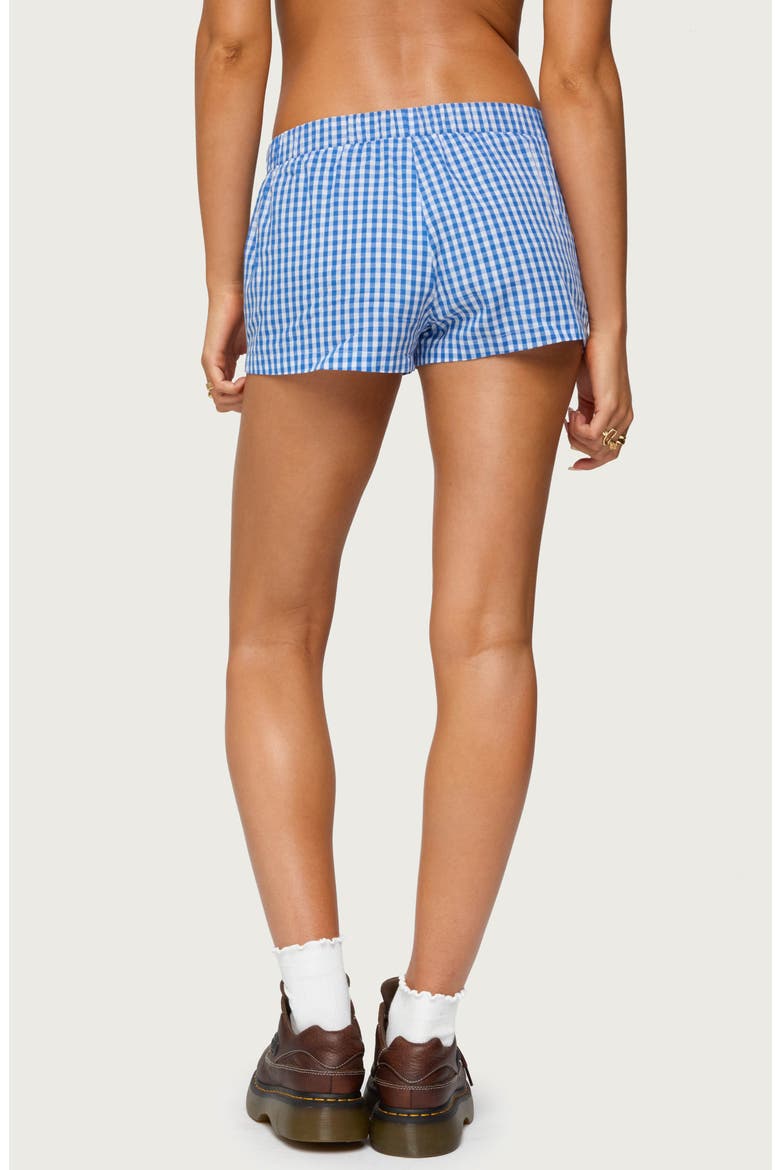 Maryanne Gingham Boxer Shorts, Alternate, color, BLUE