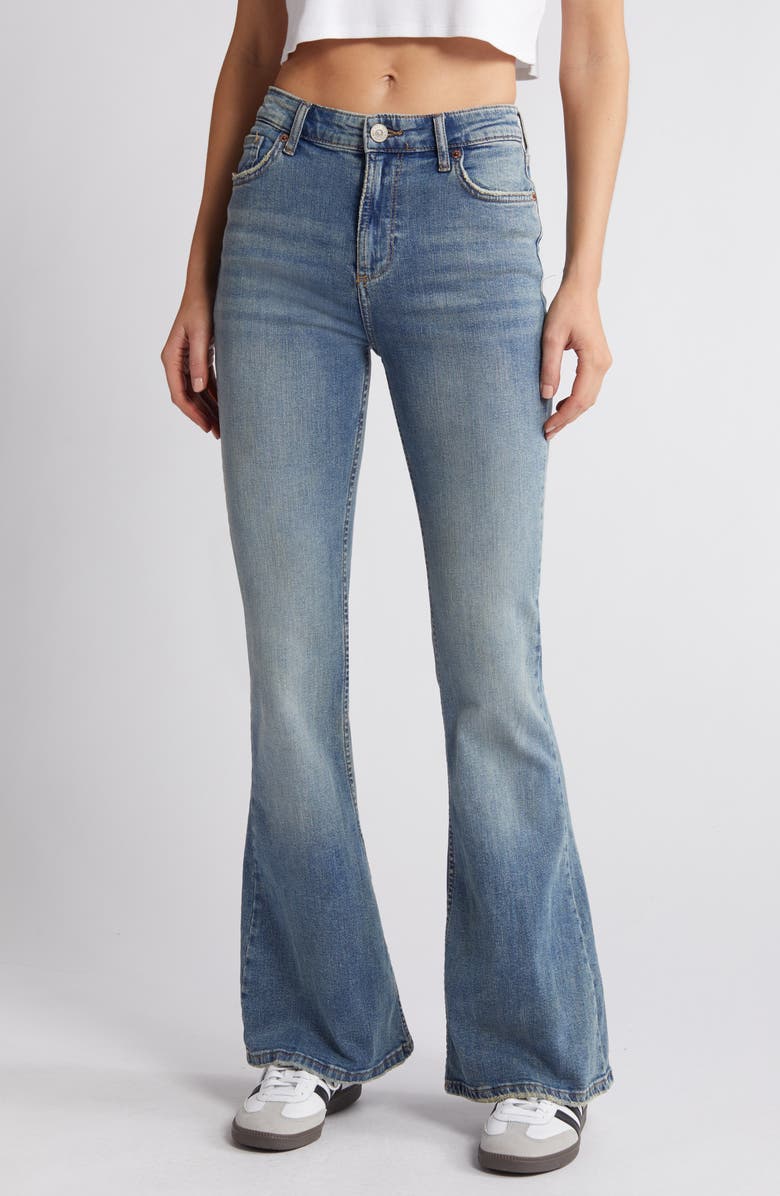 BDG Urban Outfitters Mid Rise Flare Jeans, Main, color, Light Wash