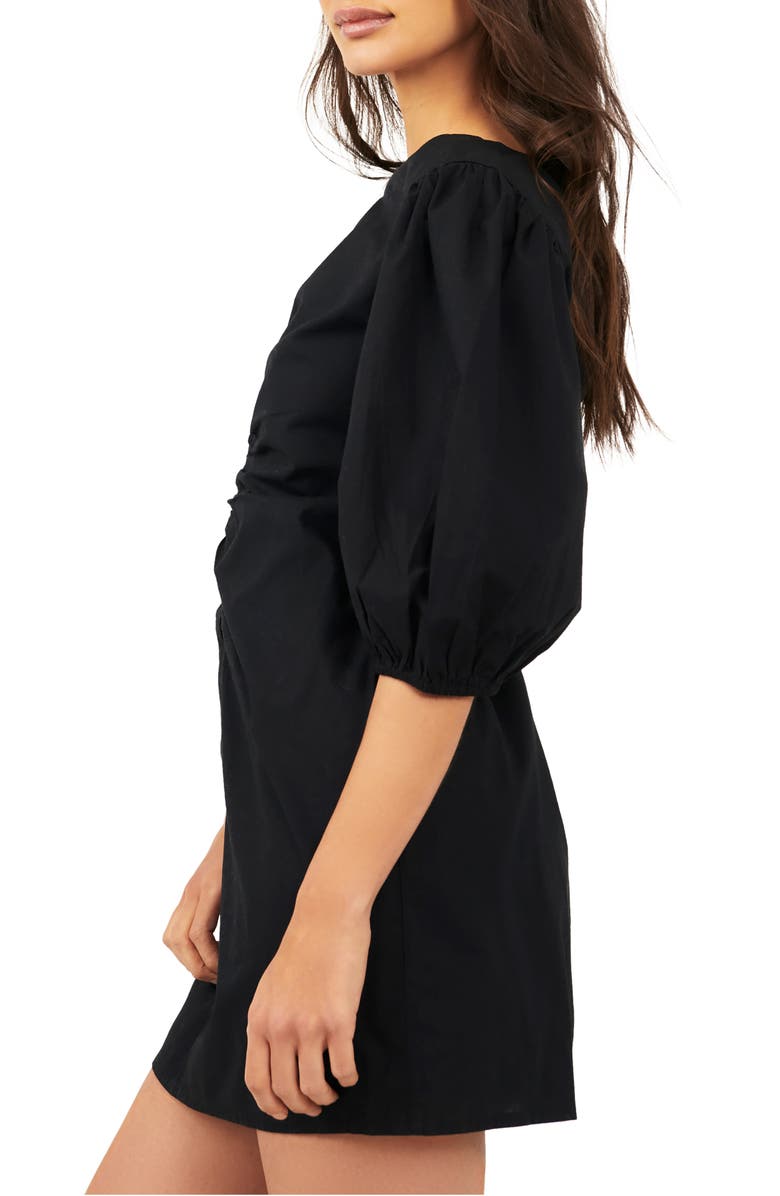 Free People Hope Puff Sleeve Cotton Minidress, Alternate, color,