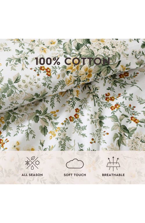Laura Ashley 3-piece Comforter & Sham Quilt Set In Gold/cream