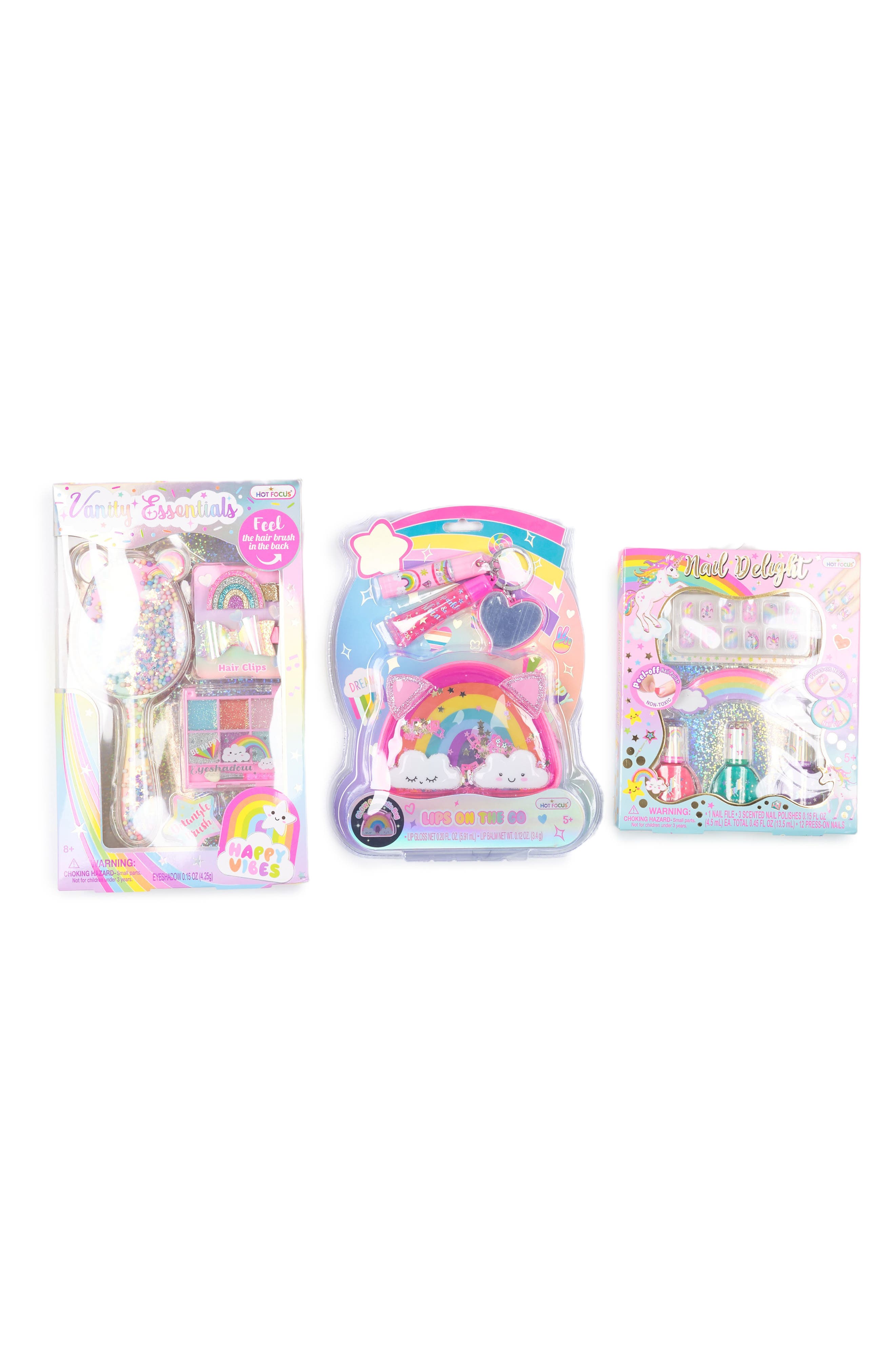 HOT FOCUS Kids' Rainbow Vanity Essentials Assorted Set (Nordstrom ...