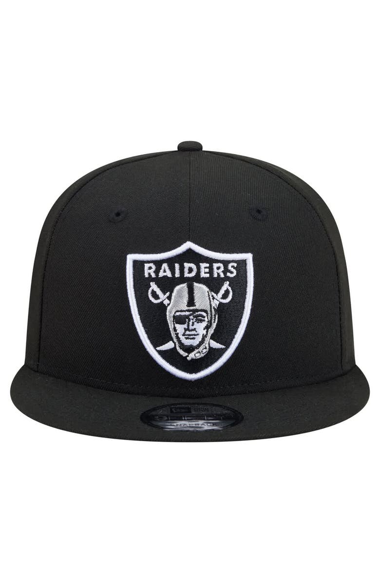 New Era Men's New Era  Black Las Vegas Raiders 9FIFTY Snapback Hat, Alternate, color, Black