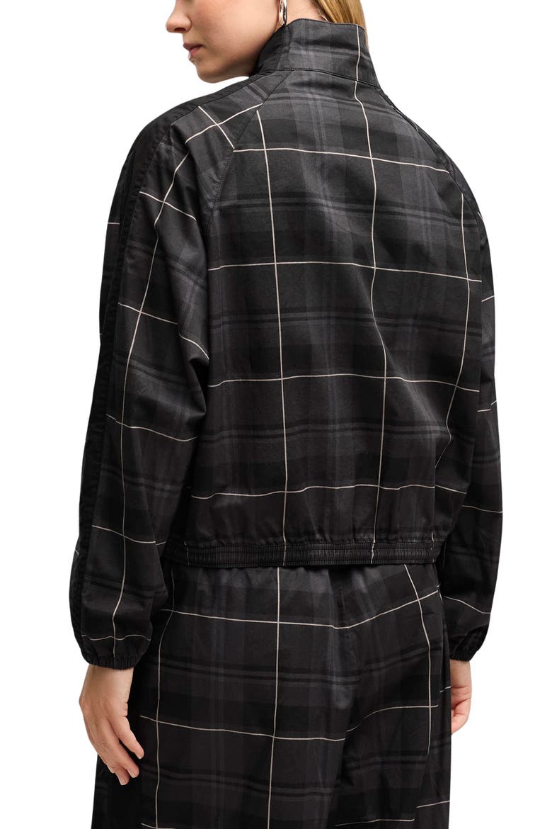 T7 Relaxed Tartan Woven Jacket, Alternate, color, PUMA BLACK