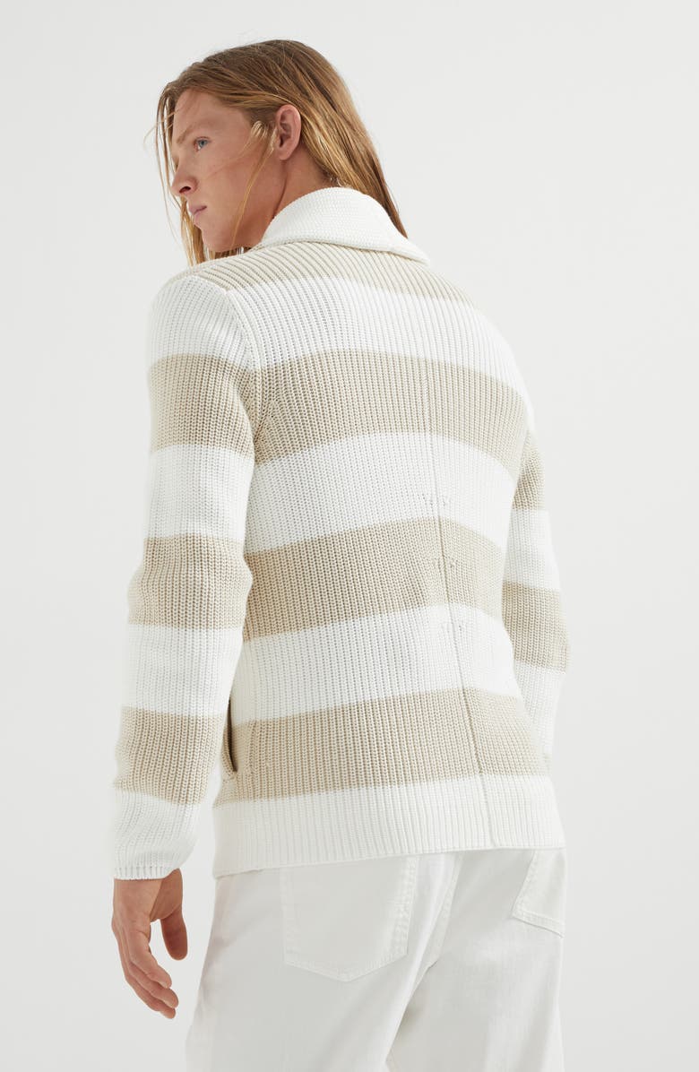 Brunello Cucinelli Half English rib cardigan, Alternate, color, 