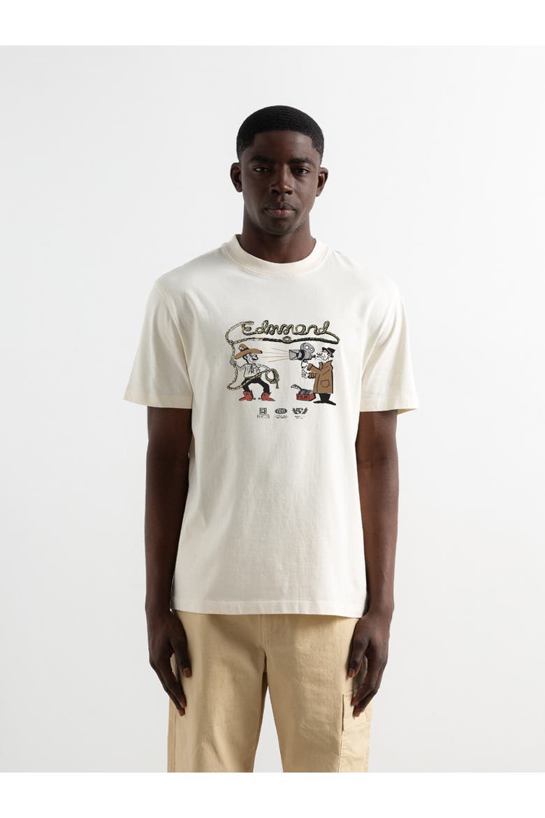 Western Print T-Shirt, Main, color, Plain Off White