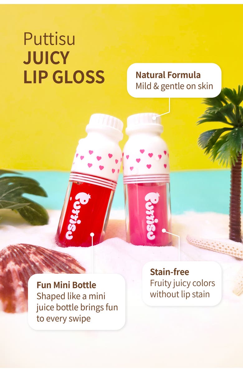 Puttisu Juicy Lip Gloss, Alternate, color, Pink Bubblegum