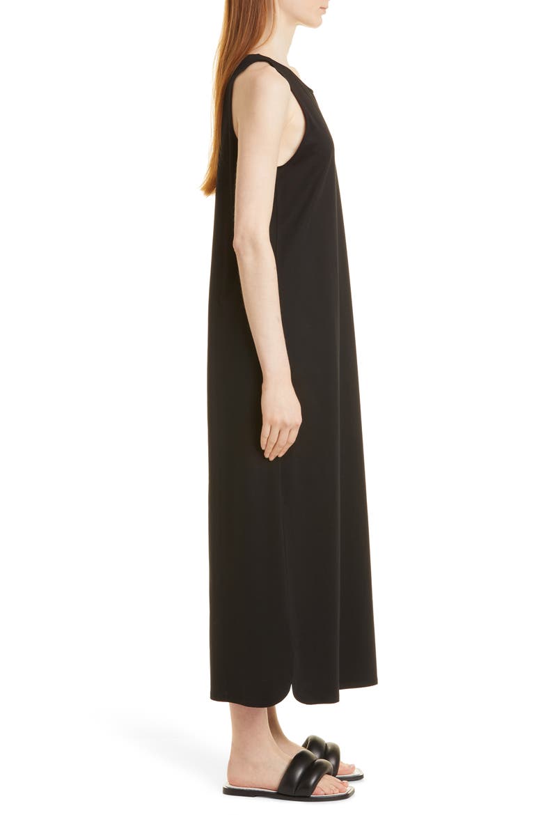 Loulou Studio Sleeveless Cotton Dress, Alternate, color, BLACK