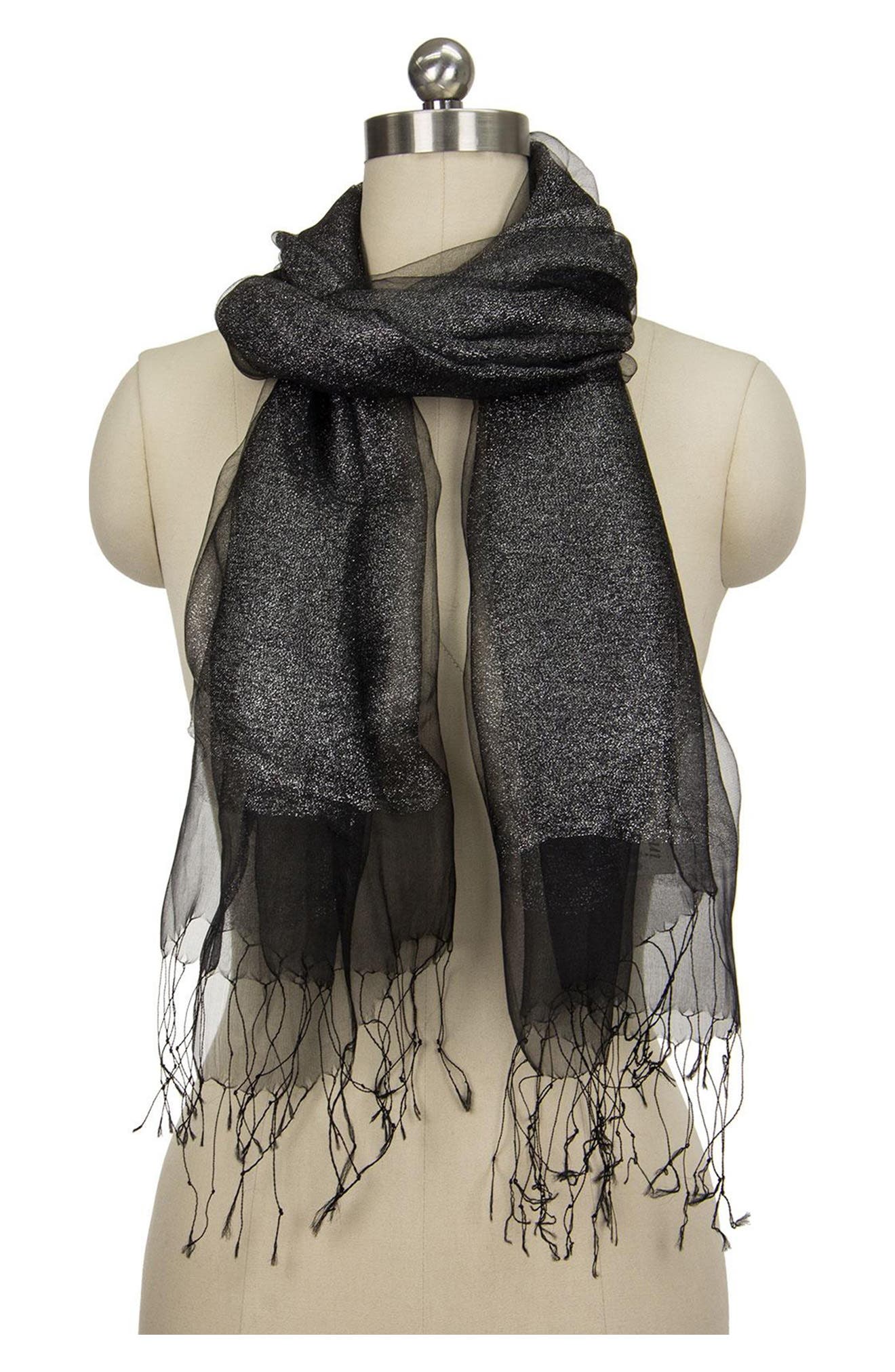 SAACHI Glitz Shimmer Silk Scarf